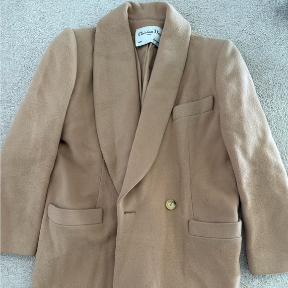 Dior Other - Vintage Christian Dior long overcoat M/L double breasted long brown tan camel
